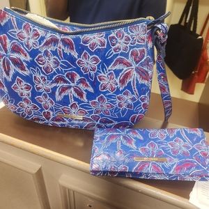 Torrone Collection Shayna Floral Leather Crossbody Bag and ady wallet